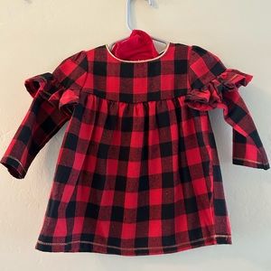Mud Pie. Buffalo Plaid Dress with Bloomers 3-6M
